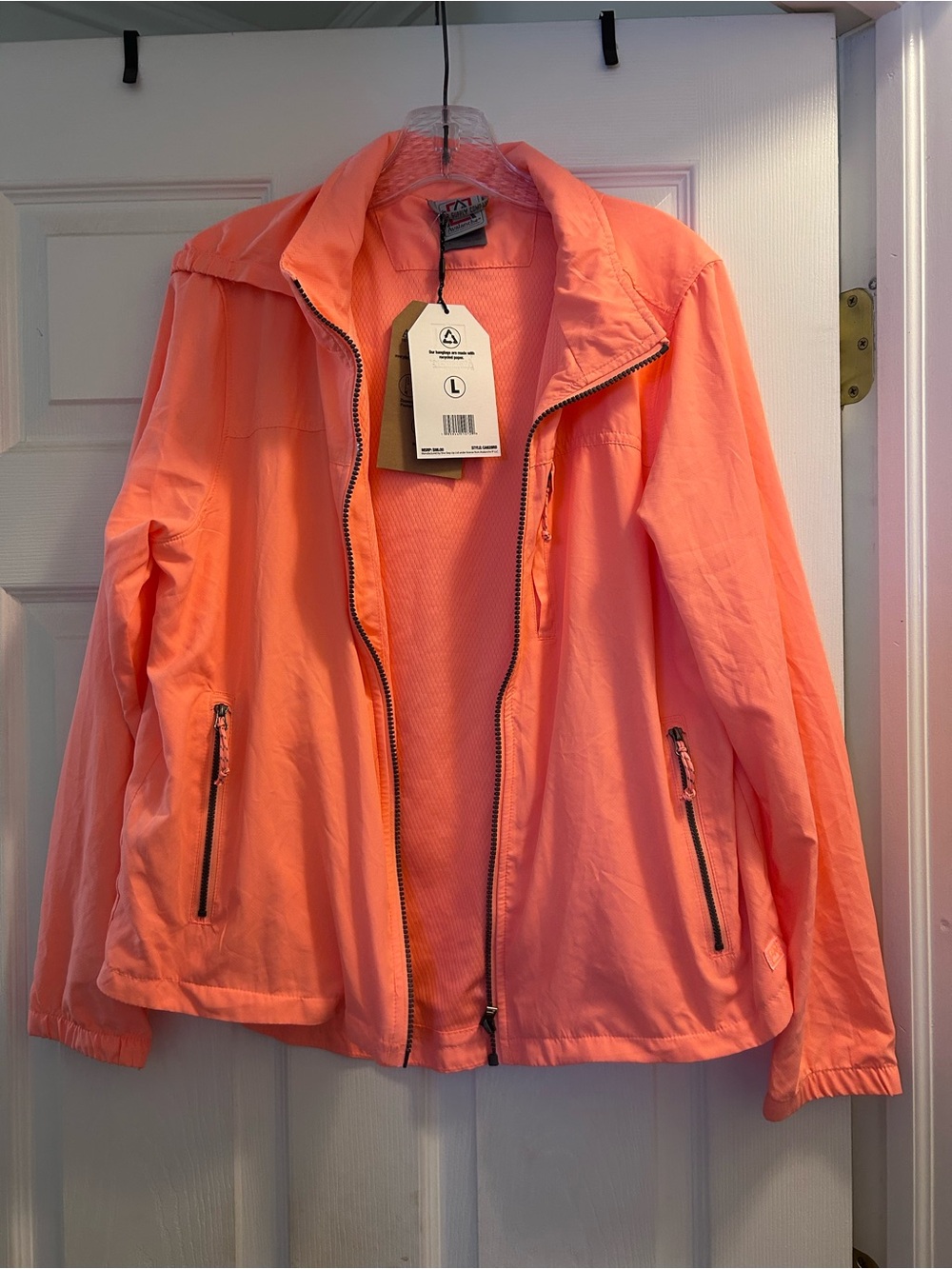Avalanche Rain Jacket Coat Hooded Pockets Packable Hiking Women’s Large NWT